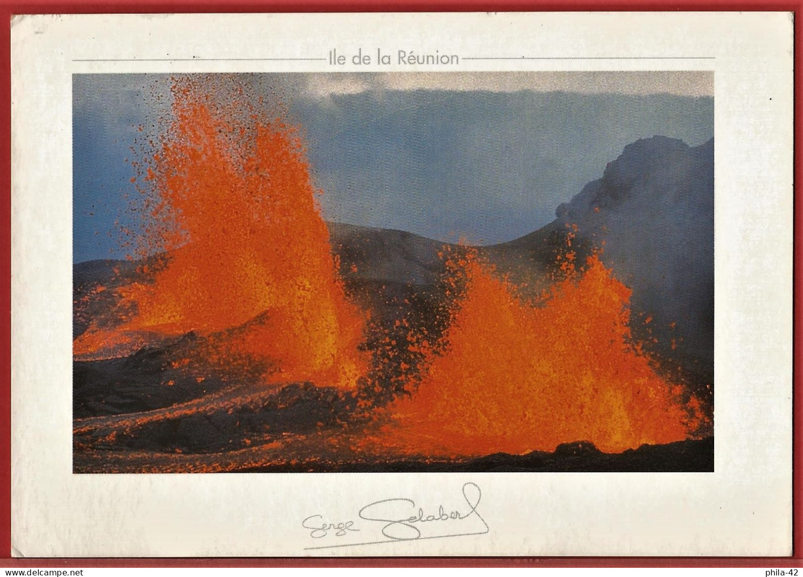 La Réunion (974) Eruption Au Piton De La Fournaise - Carte écrite - Reunion