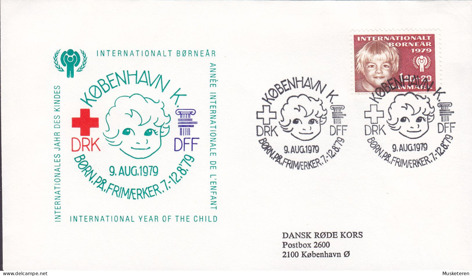 Denmark KØBENHAVN Stamp Exhibition Sonderstempel Cover Brief 1979 Red Cross Rotes Kreuz Croix Cruz Roja Cachet - Covers & Documents