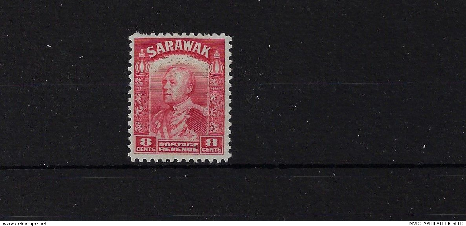 SARAWAK SG112A, 8C CARMINE MOUNTED MINT - Sarawak (...-1963)