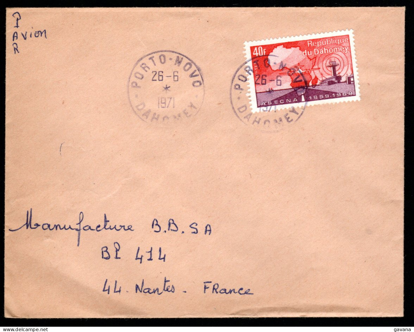 Marcophilie - Lettre Du DAHOMEY - Cad PORTO-NOVO - 1971 - Bénin – Dahomey (1960-...)