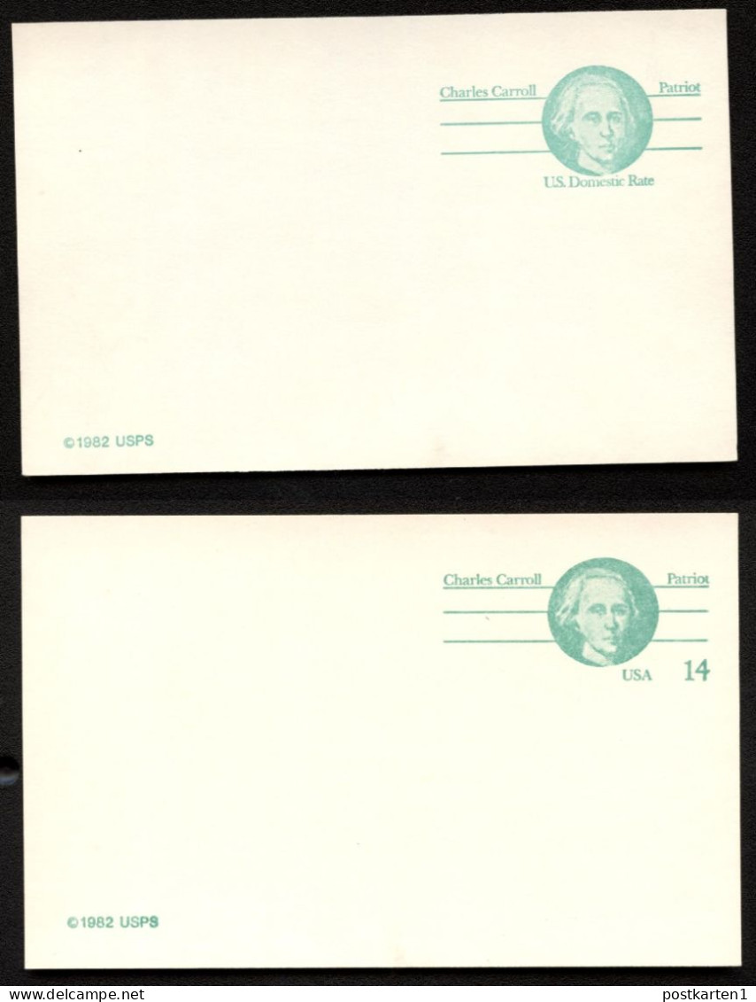 UX105-106 Postal Card CHARLES CARROLL 1985 - 1981-00