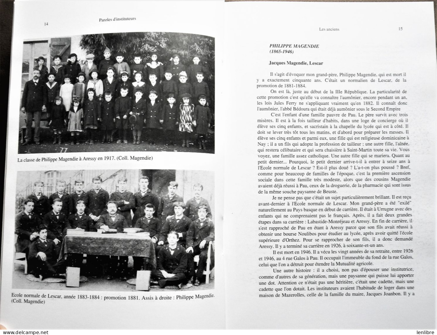 PAROLES D’INSTITUTEURS. L’Ecole En Béarn. Asso. Mémoires Collectives En Béarn. 1997. - Baskenland