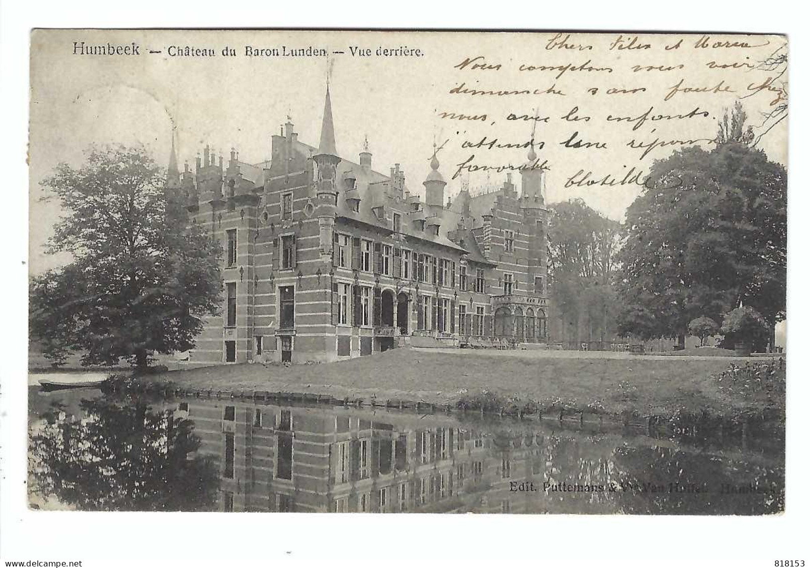 Humbeek - Château Du Baron Lunden - Vue Derrière   1905 - Grimbergen