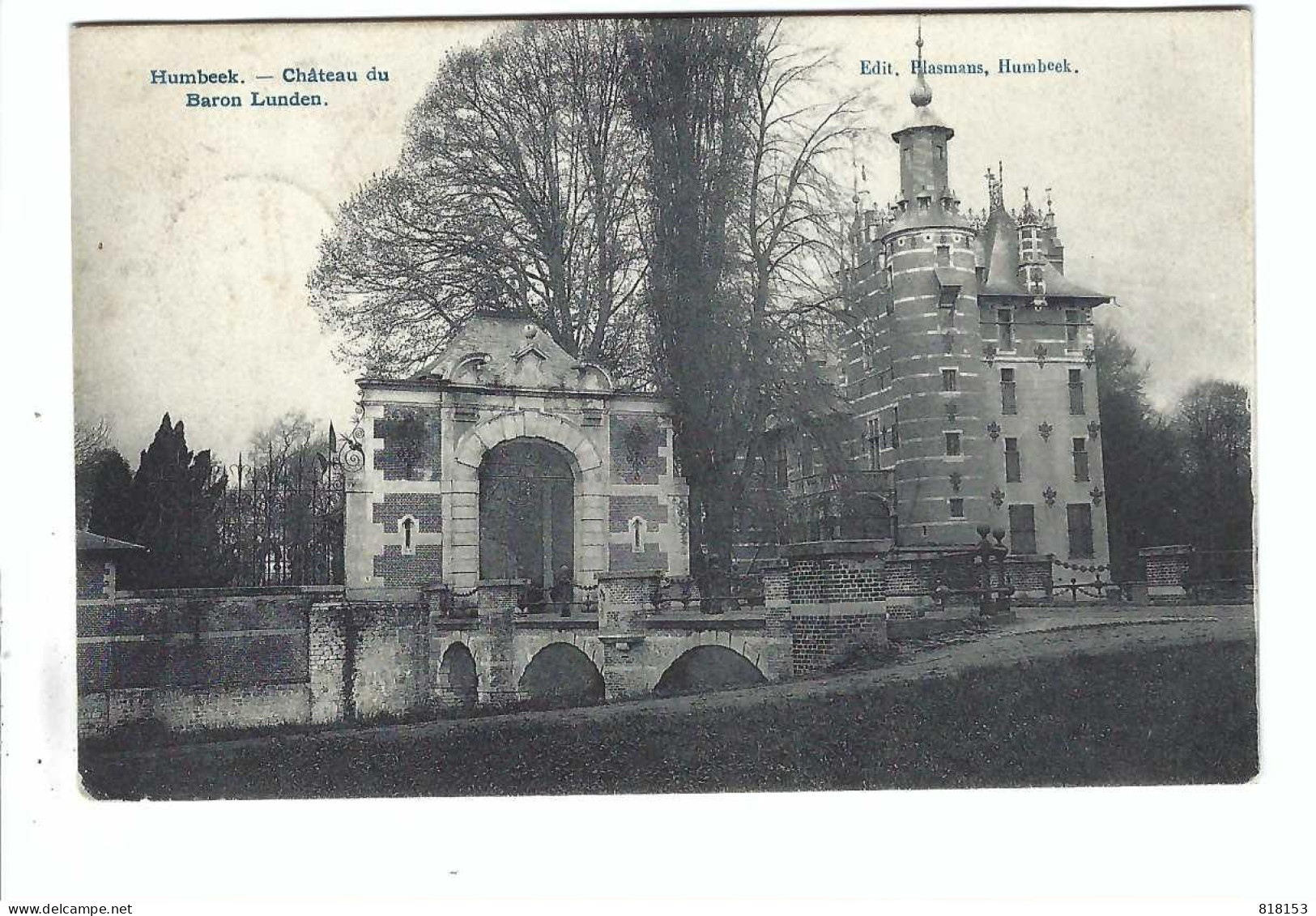 Humbeek - Château Du Baron Lunden    1905 - Grimbergen