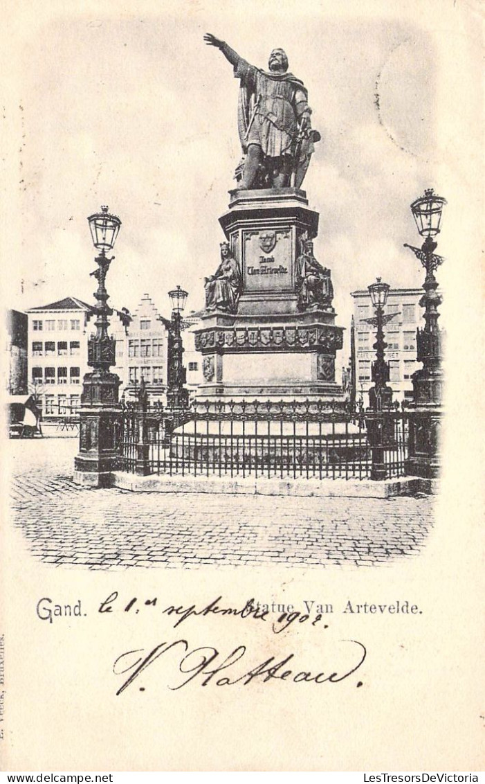BELGIQUE - GENT - Statue Van Artevelde - E Veeck - Carte Postale Ancienne - Gent