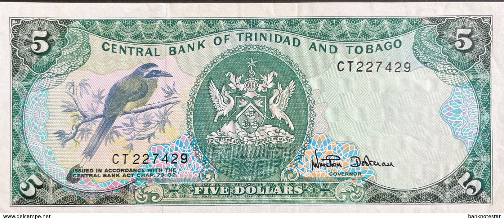 Trinidad 5 Dollars, P-37d (1985) - Very Fine - Trinidad & Tobago