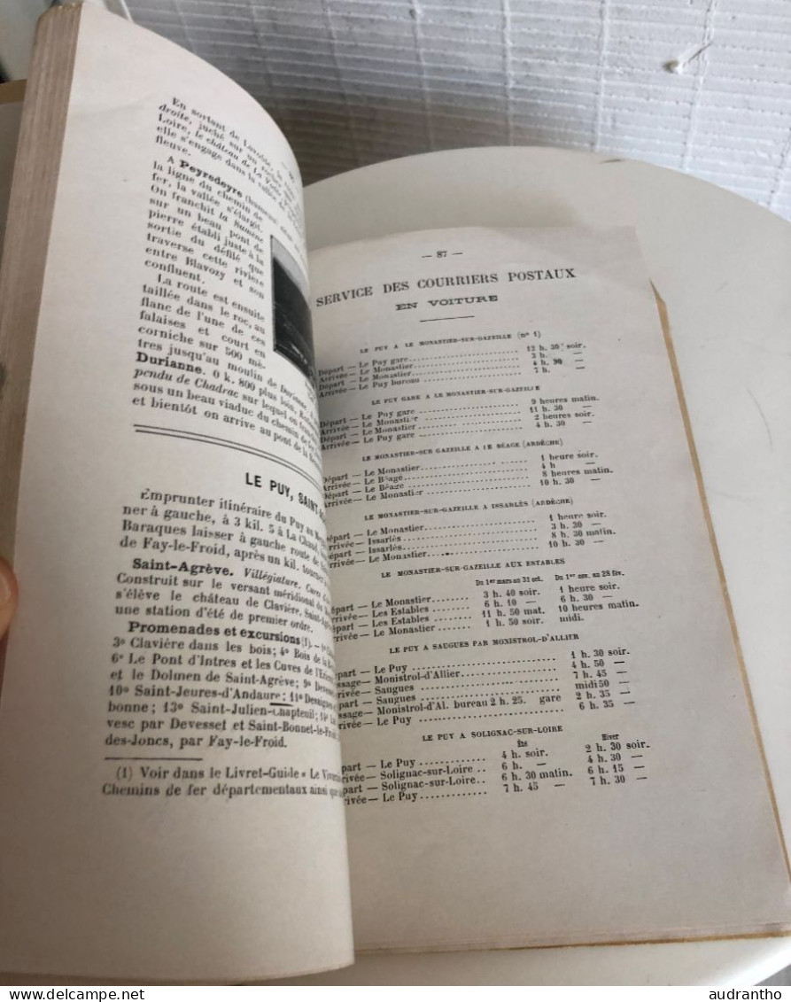 Ancien Guide D'excursions Haute-Loire-Syndicat D'initiative Du Puy En Velay Peyriller Rouchon - Michelin-Führer