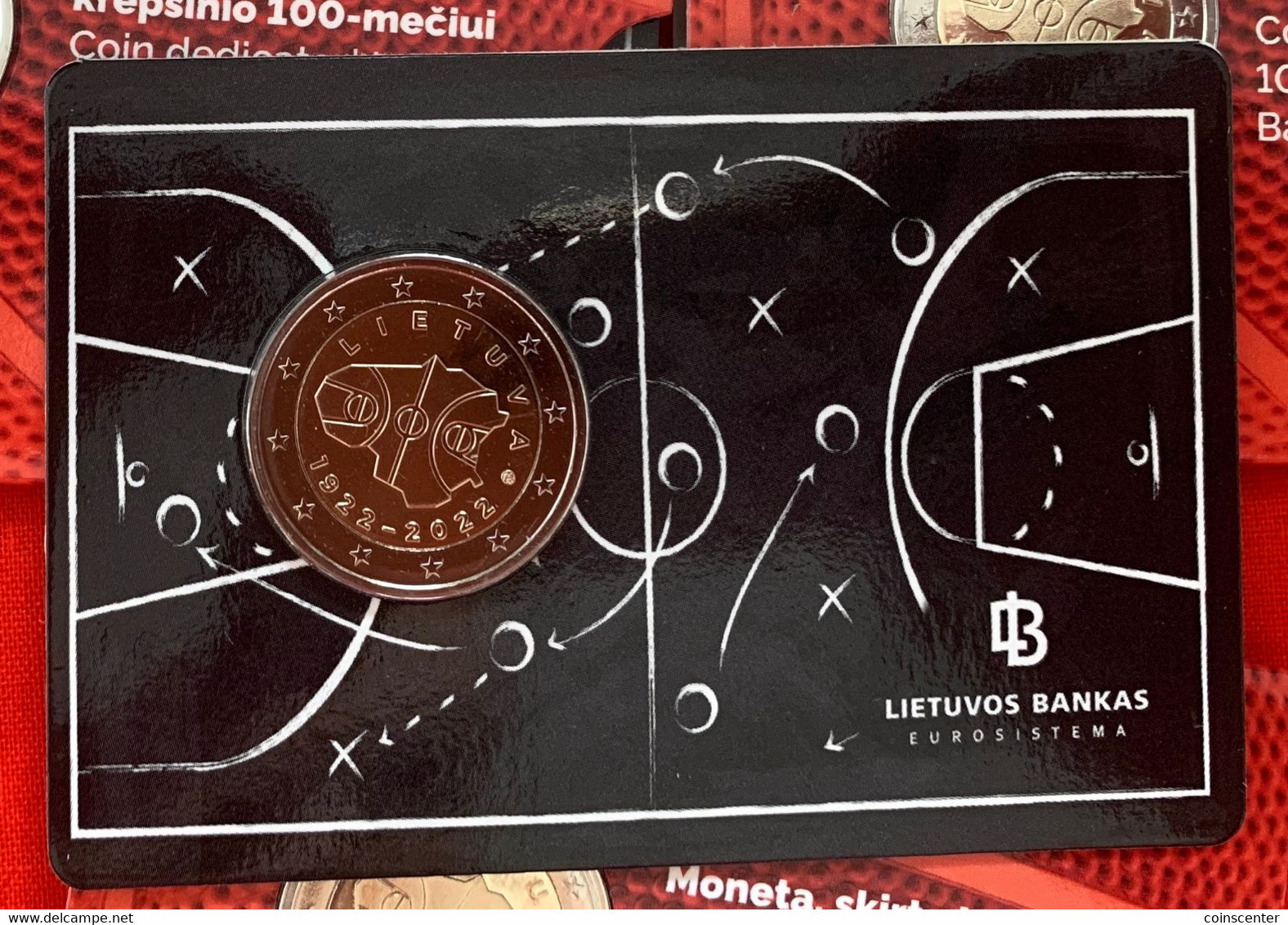 Lithuania 2 Euro 2022 "Basketball" BiMetallic CoinCard BU - Litauen