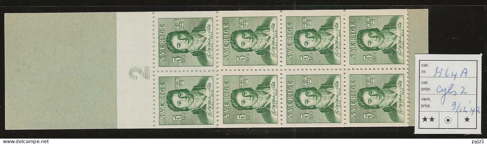 1942 MNH Sweden Booklet Facit H64A Postfris** - 1904-50