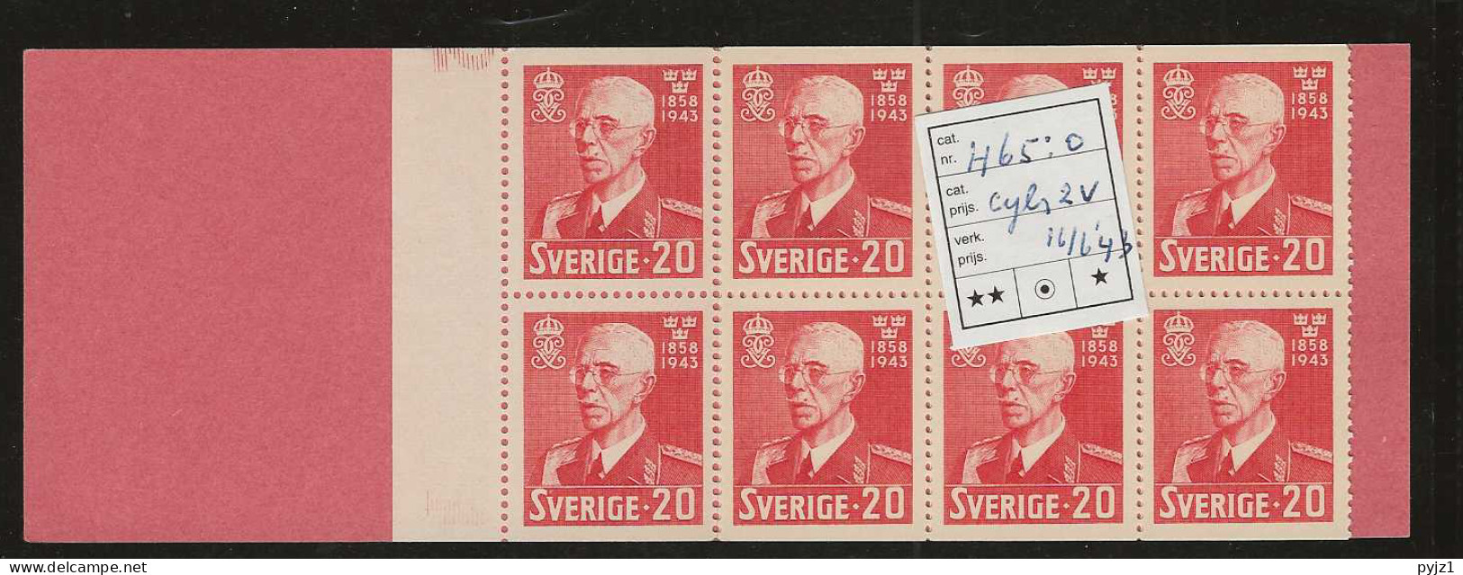 1942 MNH Sweden Booklet Facit H65 Postfris** - 1904-50