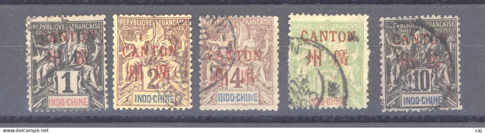 Canton  :  Yv  1-6  (o)   Sauf 4 - Used Stamps