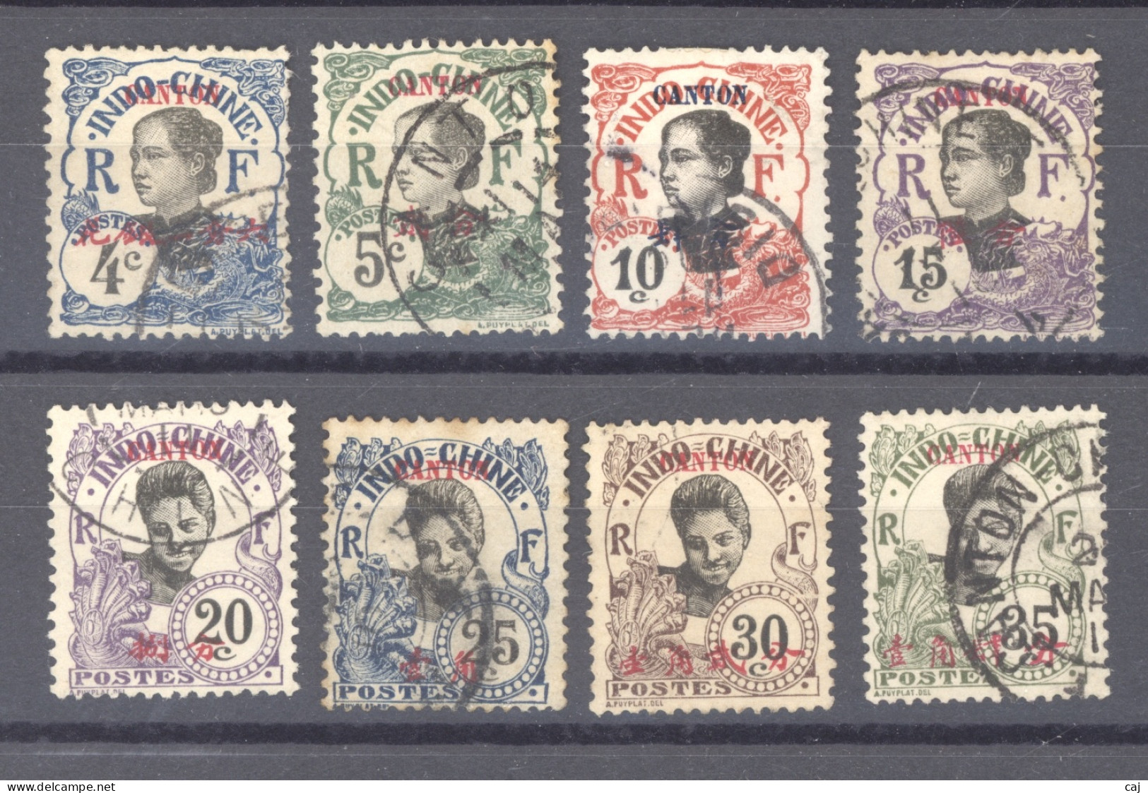 Canton  :  Yv  52-59  (o) - Used Stamps