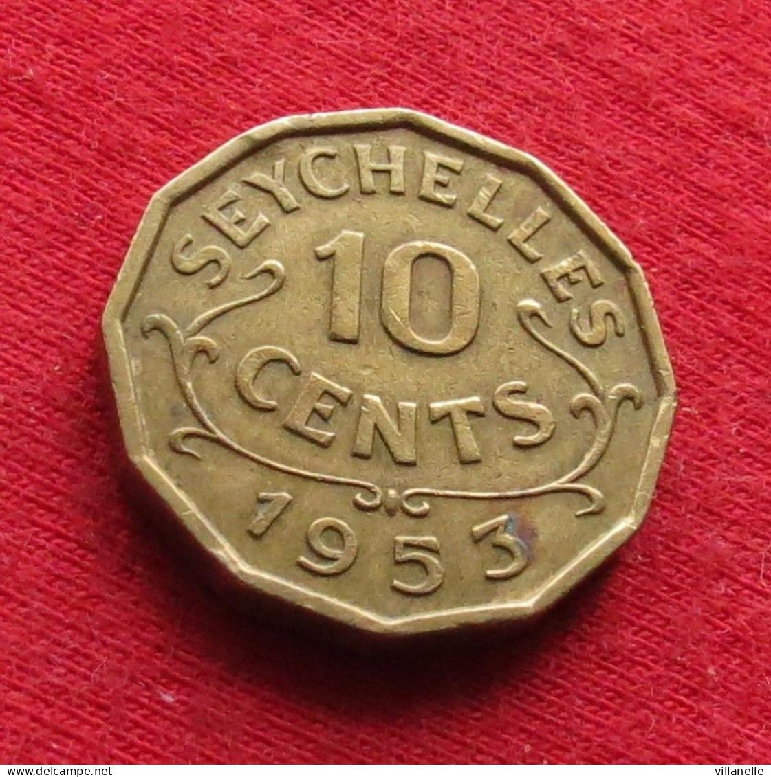 Seychelles 10 Cents 1953 KM# 10 Lt 283 *VT Seychellen Seicheles - Seychellen