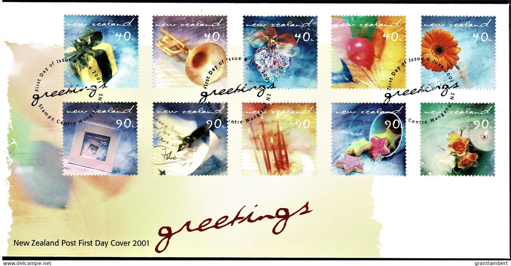 New Zealand 2001 Greetings FDC - FDC