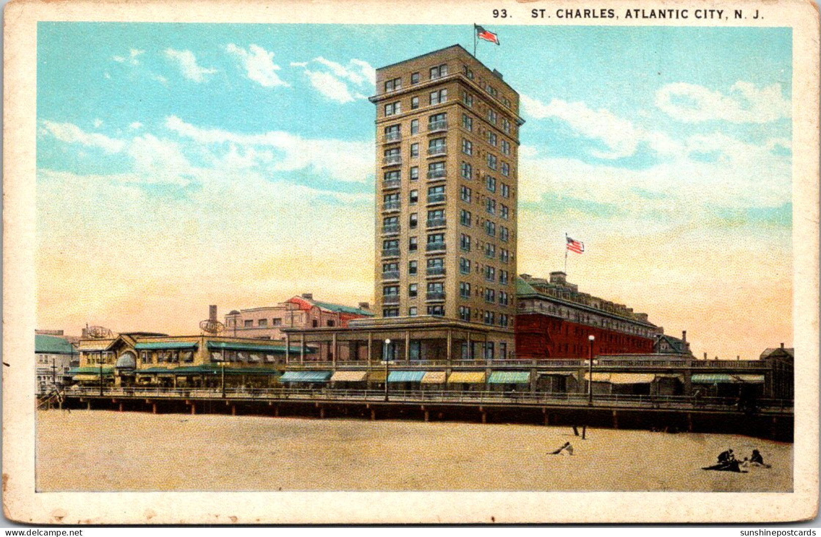 New Jersey Atlantic City St Charles Hotel Curteich - Atlantic City