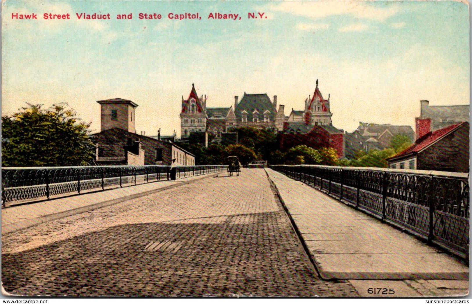 New York Albany Hawk Street Viaduct And State Capitol - Albany