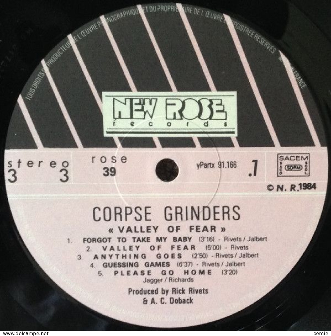 CORPSE  GRINDERS   VALLEY OF FEAR - Punk