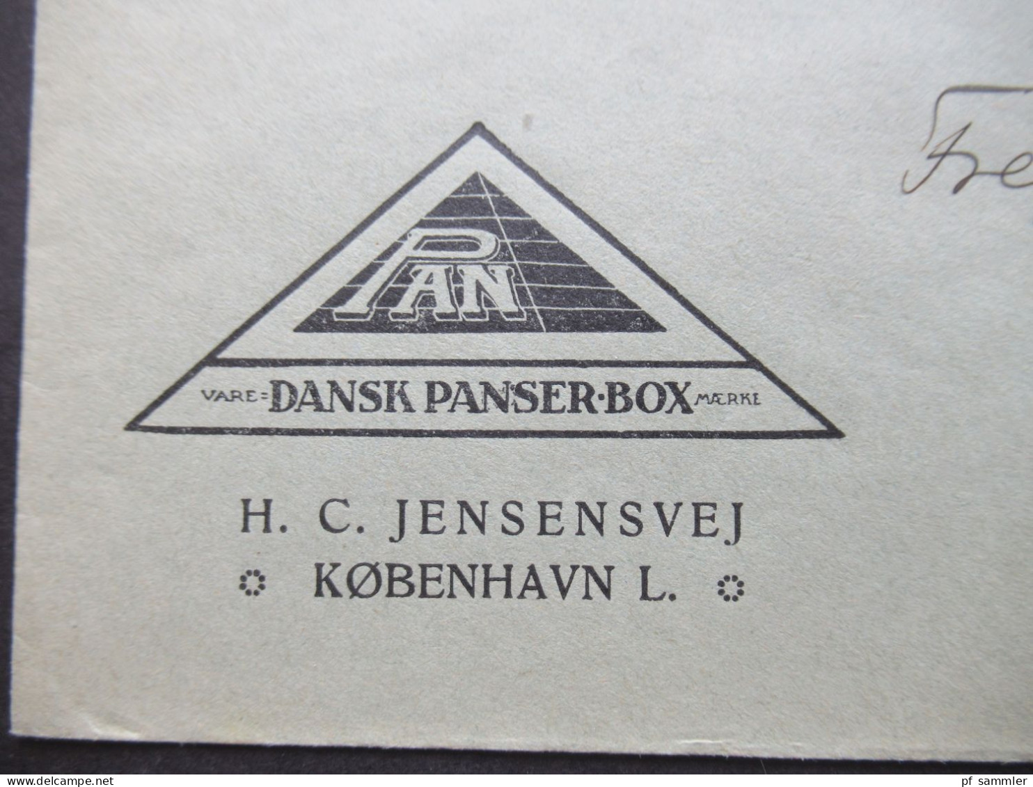 Dänemark 1927 / 30 Mi.Nr.168 (2) Umschlag Dansk Panser Box H.C. Jensensvej Kobenhavn Nach Freiburg Gesendet - Cartas & Documentos