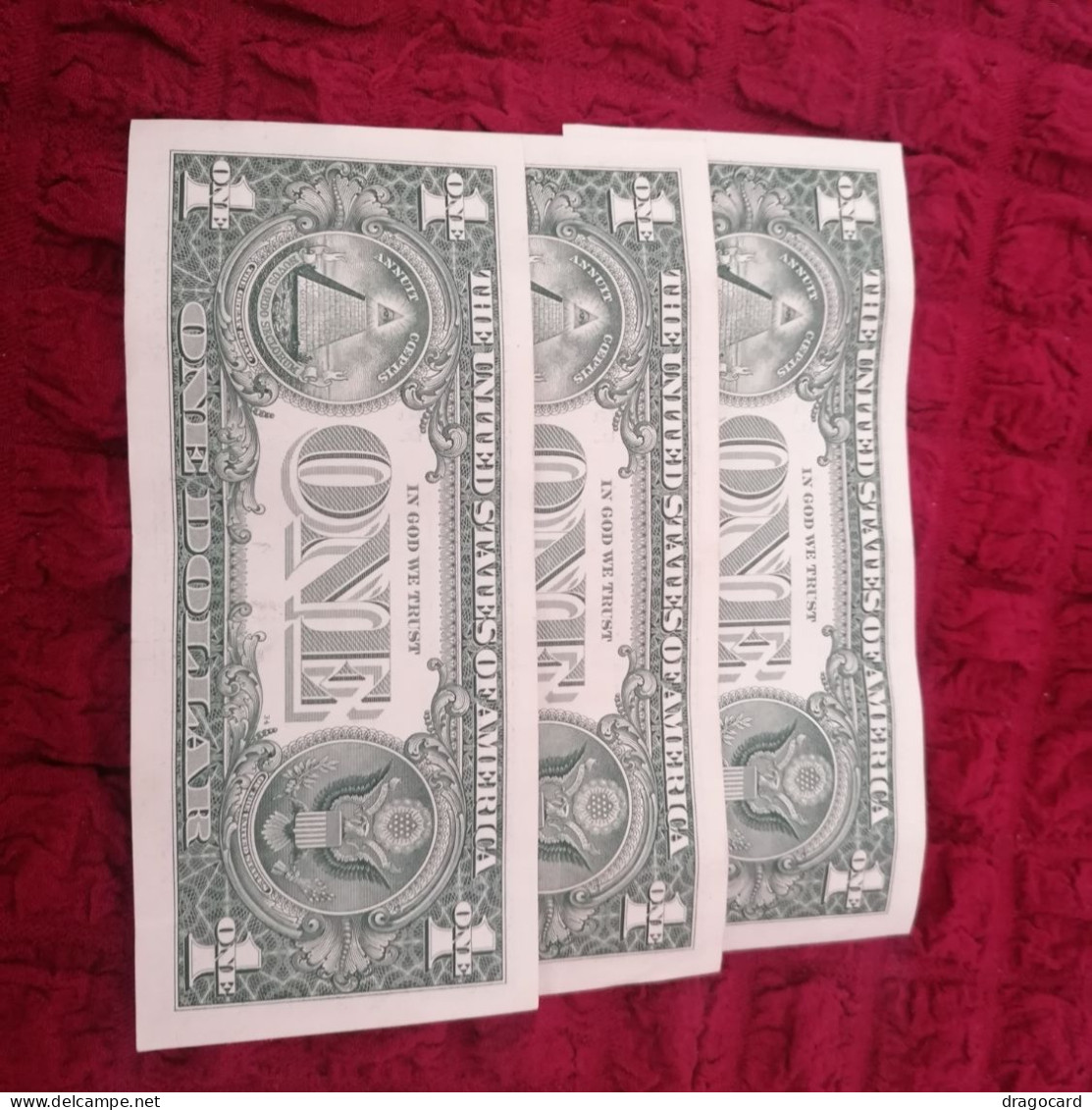 2009 LOTTO 3 DOLLARI  SERIE F CONSECUTIVE USA STATI UNITI AMERICA SPL - Other & Unclassified