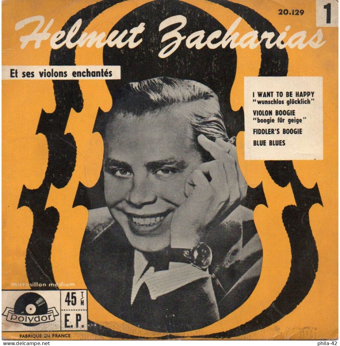 Helmut Zacharias Et Ses Violons Enchantés - Vinyle 45 Tours 1958 - Polydor N° 20.129 - Classica