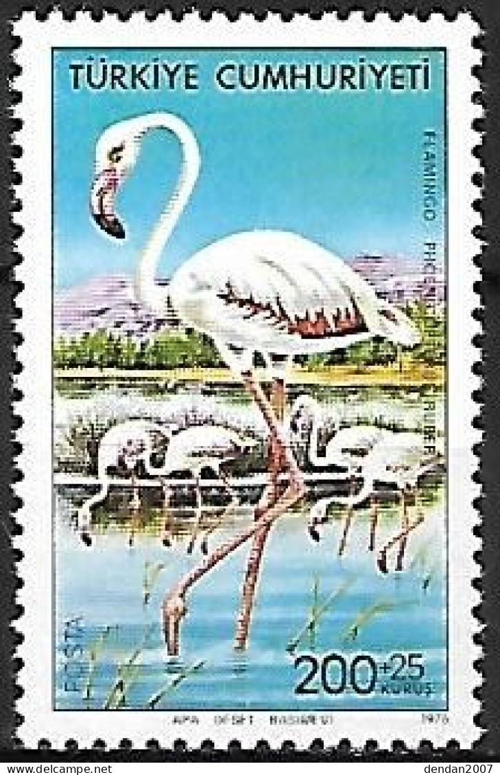 Turkey - MNH ** 1976 : Greater Flamingo  -  Phoenicopterus Roseus - Fenicotteri