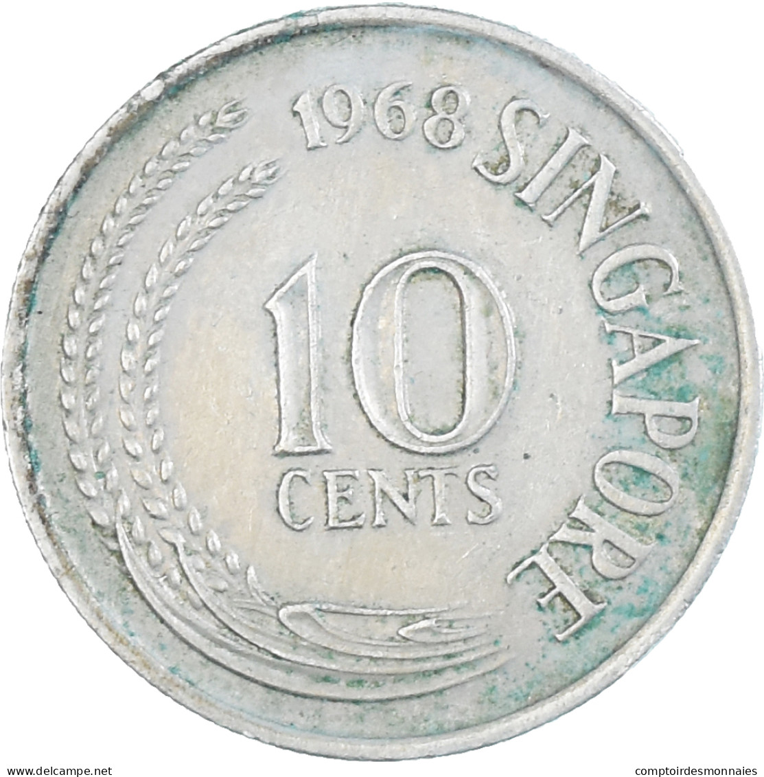 Monnaie, Singapour, 10 Cents, 1968 - Singapour