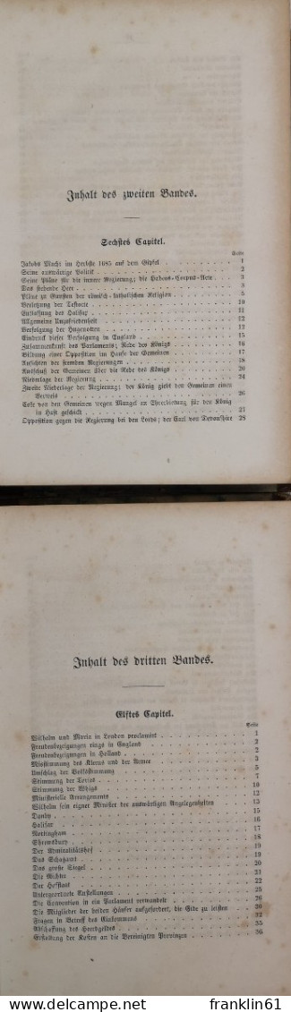 Die Geschichte Englands seit dem Regierungsantritte Jacobs II. Fünf Bände. Komplett.