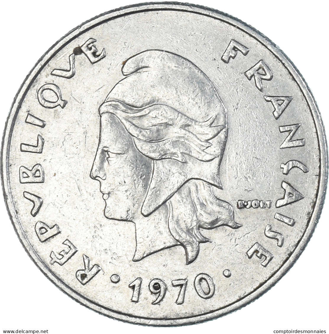 Monnaie, Polynésie Française, 20 Francs, 1970 - Polynésie Française