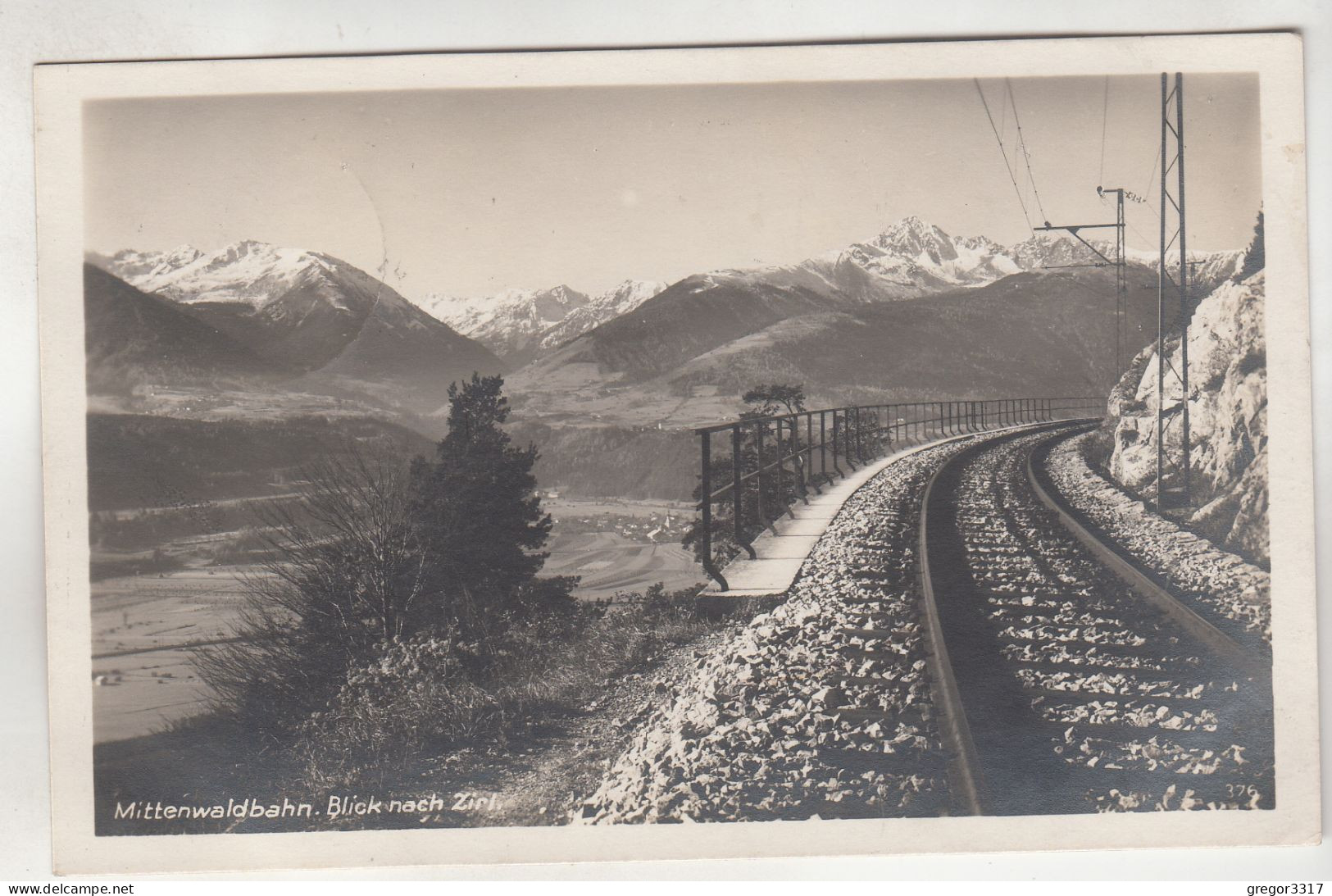 C9361) Mittenwaldbahn - Blick Nach ZIRL - Bahnstrecke 1942 - Zirl