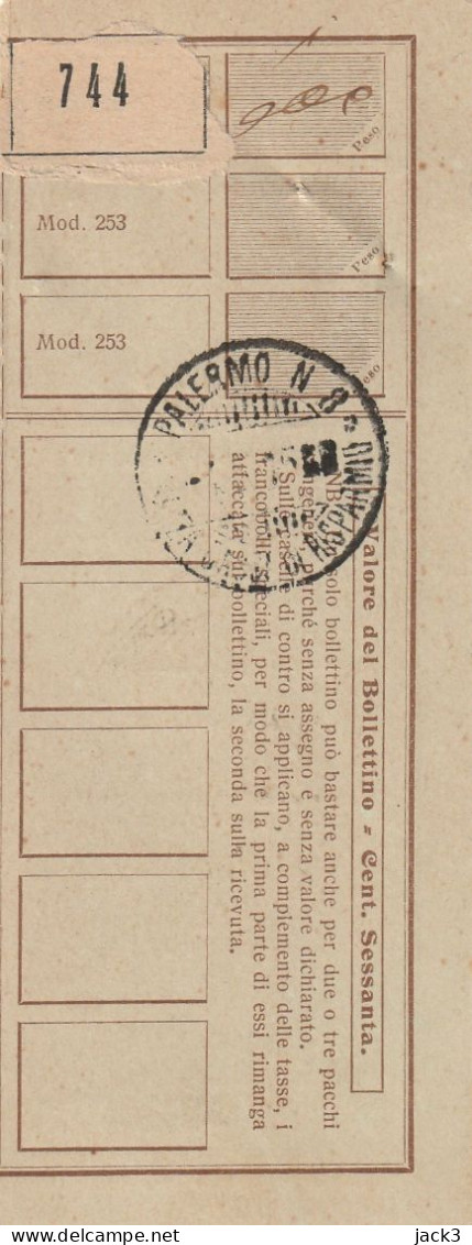 RICEVUTA PACCO POSTALE - 1915 - Postal Parcels