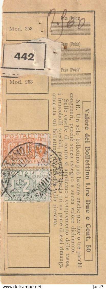 RICEVUTA PACCO POSTALE - 1928 - Pacchi Postali