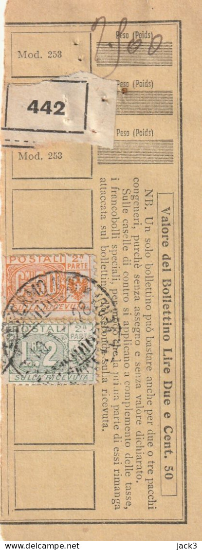 RICEVUTA PACCO POSTALE - 1928 - Colis-postaux