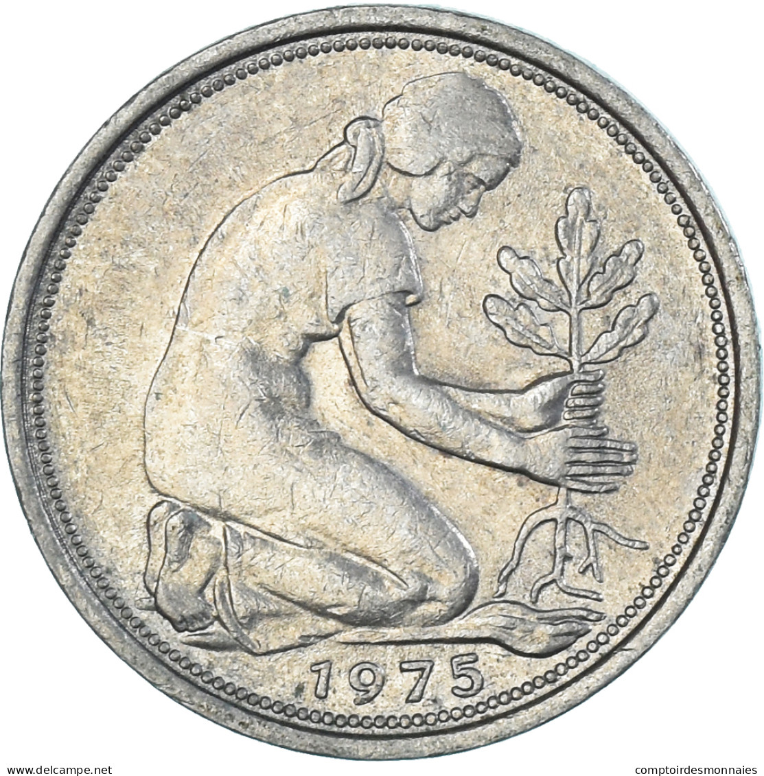 Monnaie, Allemagne, 50 Pfennig, 1975 - 50 Pfennig