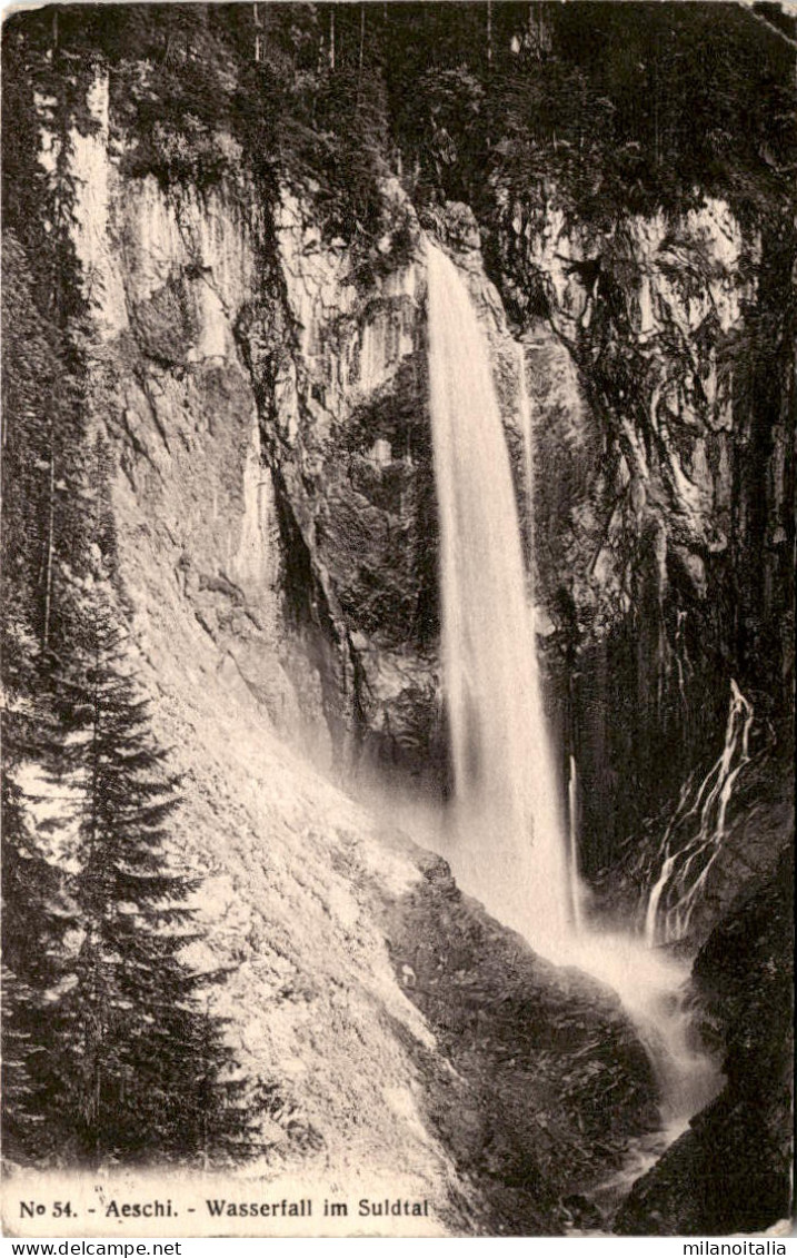 Aeschi - Wasserfall Im Suldtal (54) * 11. 8. 1910 - Aeschi Bei Spiez