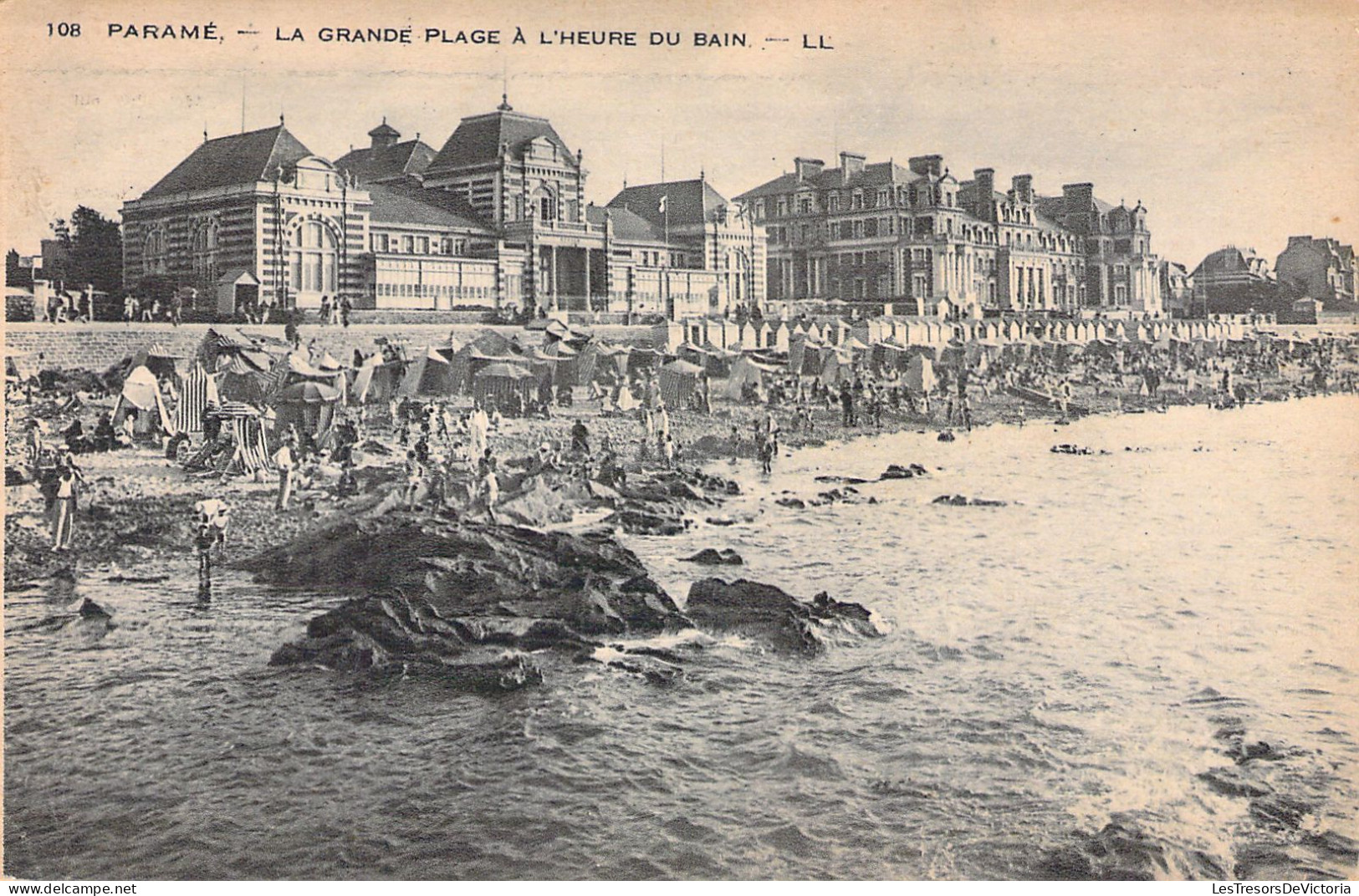 FRANCE - 35 - PARAME - La Grande Plage à L'heure Du Bain - LL -  - Carte Postale Ancienne - Parame