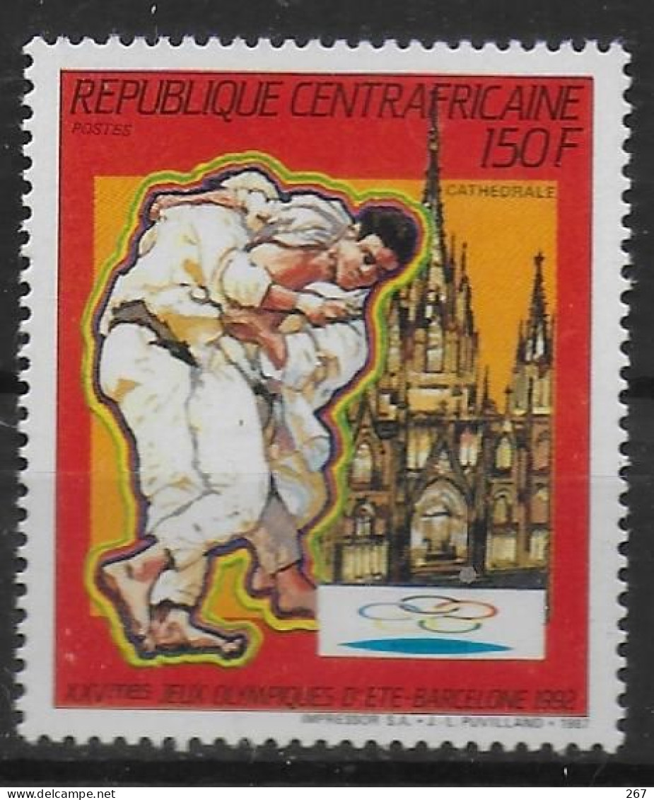 CENTRAFRIQUE  N° 766 * *   Jo 1992  Judo - Judo