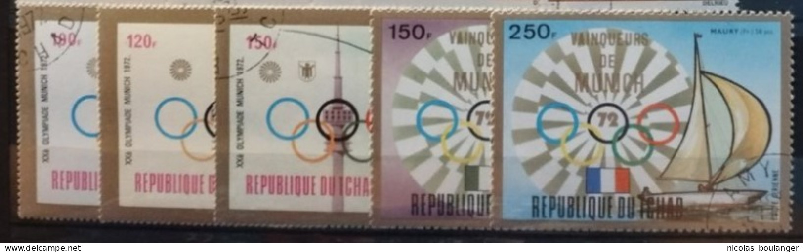 République Du Tchad 1972 / Yvert Poste Aérienne N°138-140 + 143-144 / Used - Tchad (1960-...)