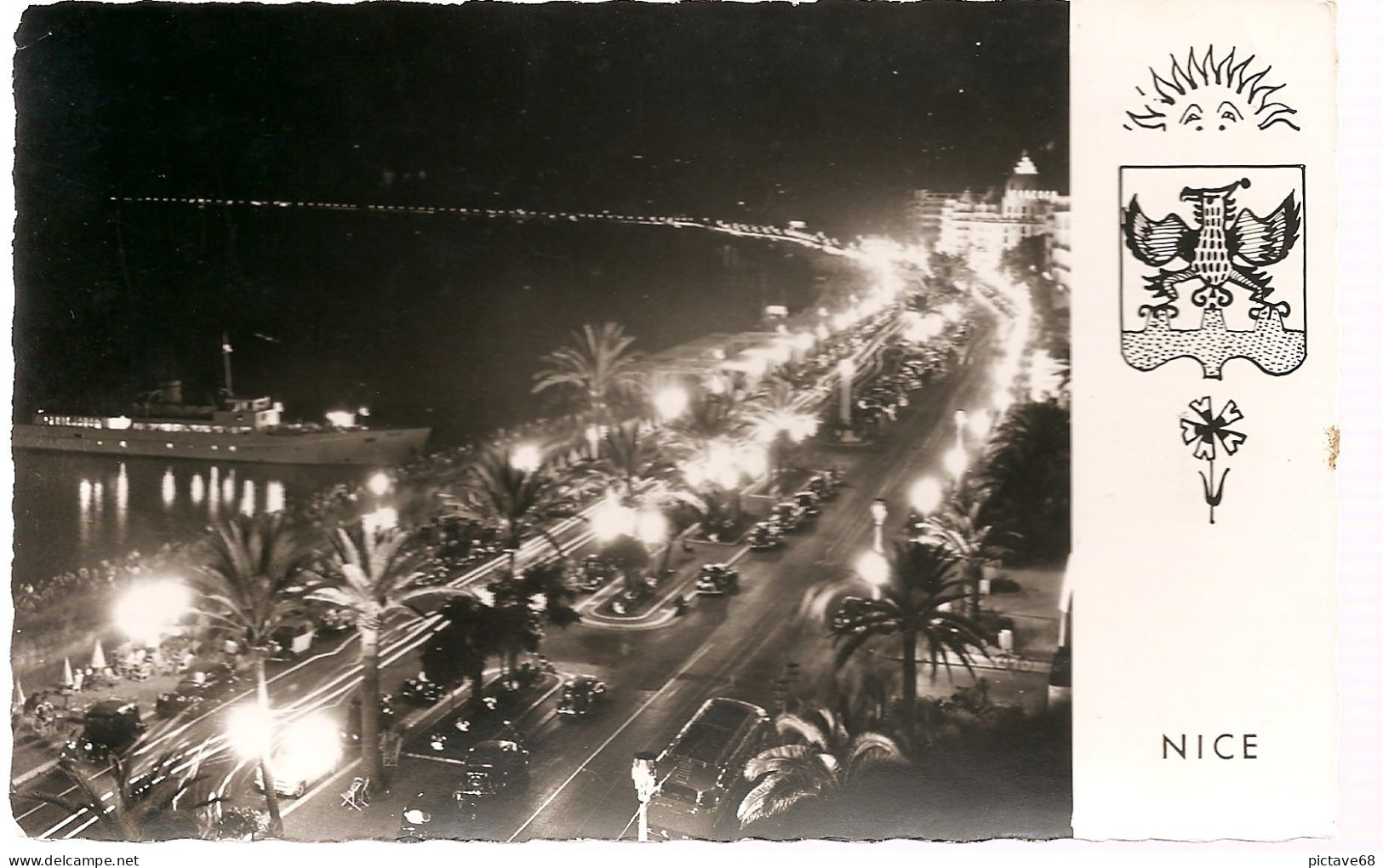 CPA 06 NICE - LA PROMENADE DES ANGLAIS LA NUIT - Niza La Noche