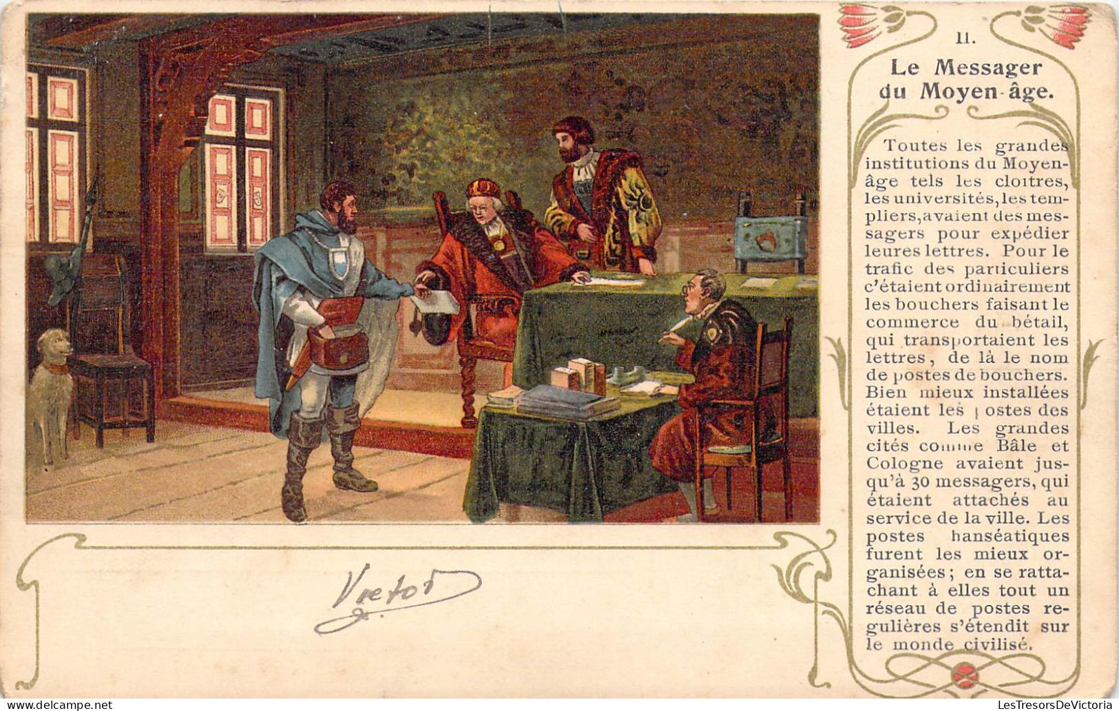 METIERS - Le Messager Du Moyen âge- Carte Postale Ancienne - Sonstige & Ohne Zuordnung