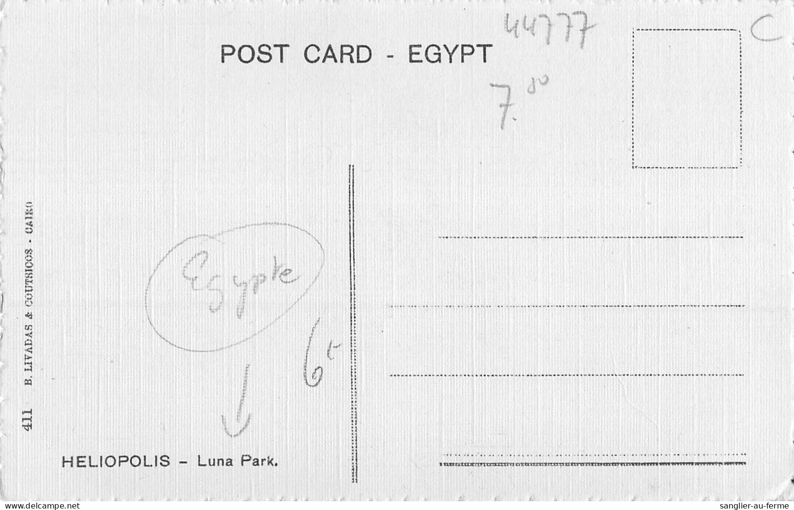 CPA AFRIQUE EGYPTE HELIOPOLIS LUNA PARK / FETE FORAINE - Other & Unclassified