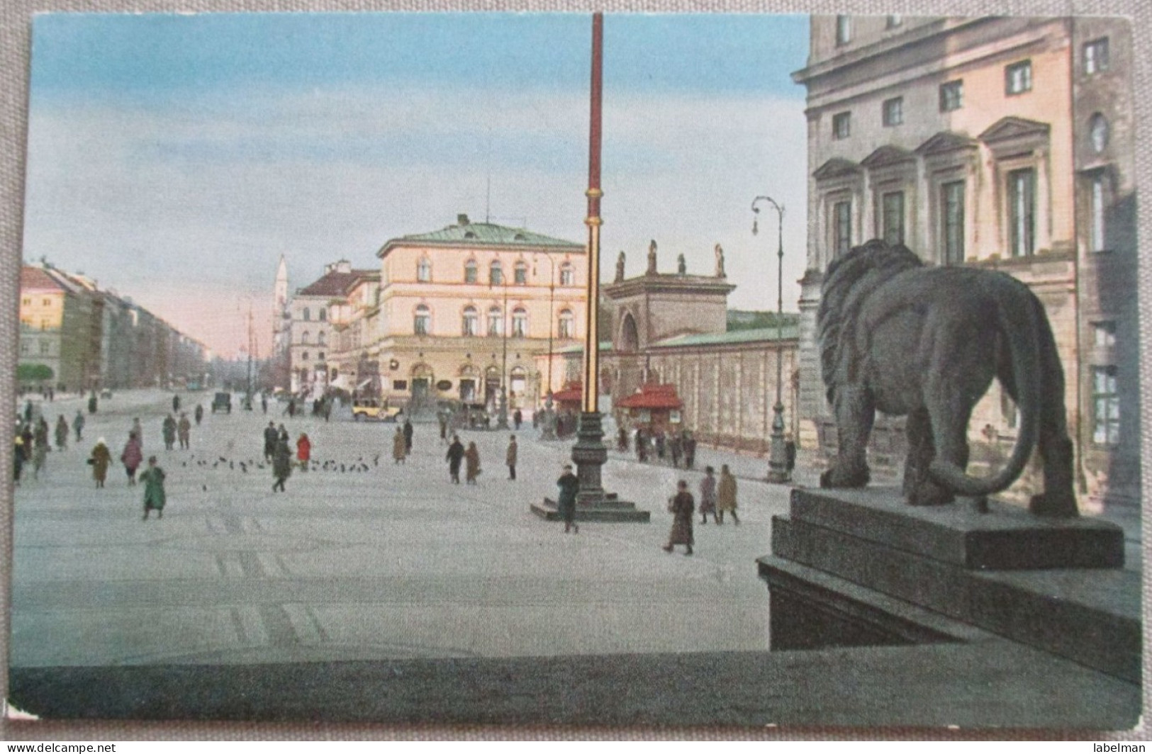 GERMANY DEUTSCHLAND MUNICH MÜNCHEN ODEONSPLATZ KARTE POSTKARTE POSTCARD ANSICHTSKARTE CARTE POSTALE CARD PC AK CP - Langen