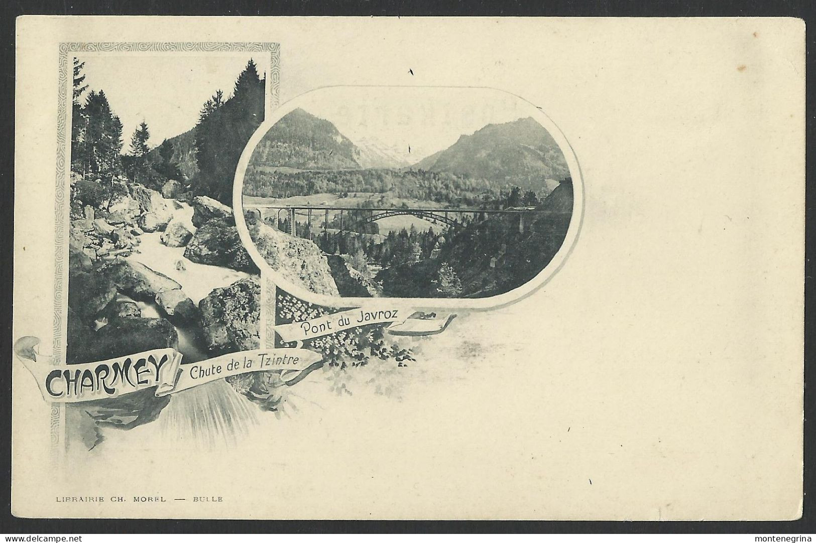 CHARMEY - Pont Du Javroz,Chute De La Tzintre - Litho - Old Postcard (see Sales Conditions) 06913 - Charmey