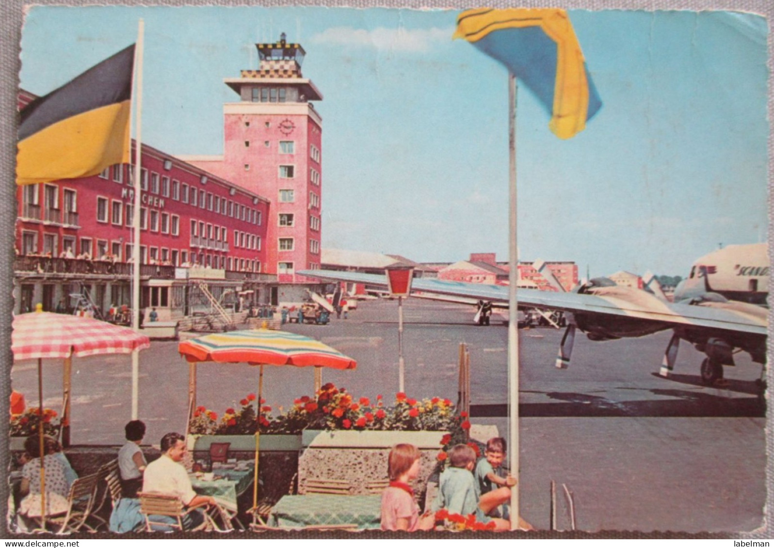 GERMANY DEUTSCHLAND MUNICH MÜNCHEN AIRPORT FLUGHAFEN CARD POSTKARTE POSTCARD ANSICHTSKARTE CARTE POSTALE PC CP AK - Langen