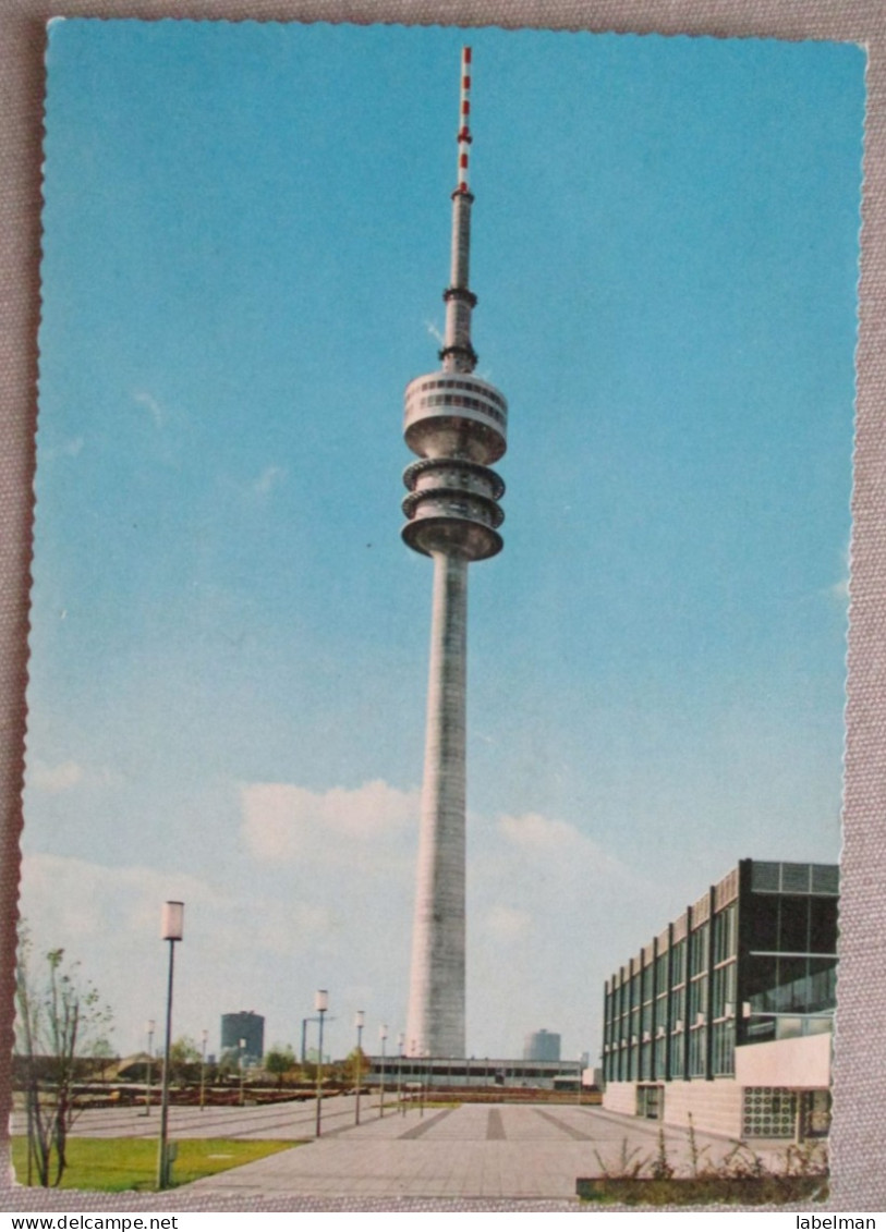 GERMANY DEUTSCHLAND MUNICH MÜNCHEN OLYMPIC TURM TV TOWER CARD POSTKARTE POSTCARD ANSICHTSKARTE CARTE POSTALE PC CP AK - Langen