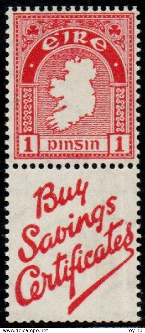 1940 'e' Watermark Booklet Stamp With Label Superb Mint, Clear Certificate. - Nuevos