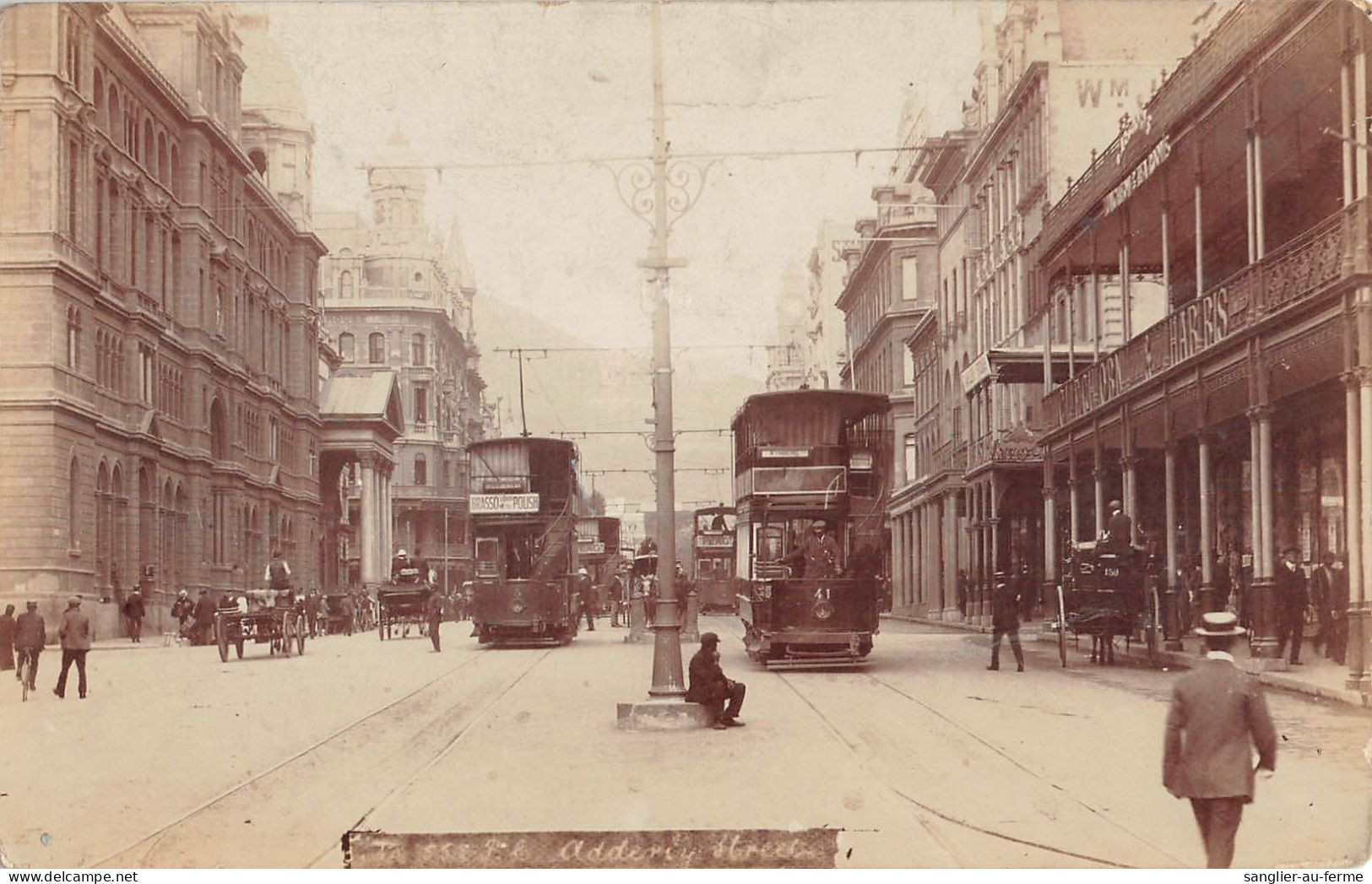 CPA AFRIQUE DU SUD JOHANNESBOURG CARTE PHOTO AVEC LES TRAMWAYS - Südafrika