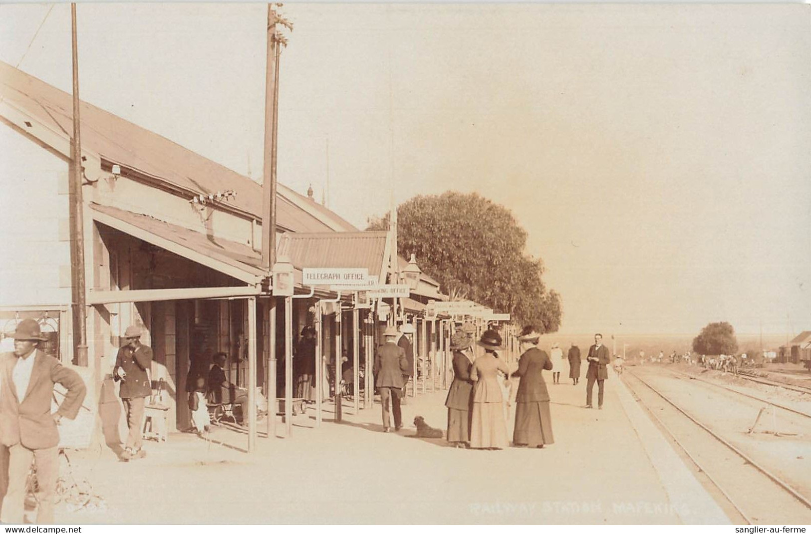 CPA AFRIQUE DU SUD JOHANNESBOURG CARTE PHOTO / INTERIEUR DE LA GARE - Afrique Du Sud