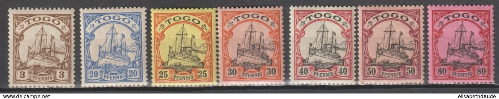 TOGO (COLONIE ALLEMANDE) - 1900 - YVERT N° 7+10/15 ** MNH ! - COTE = 36 EUR. - Neufs