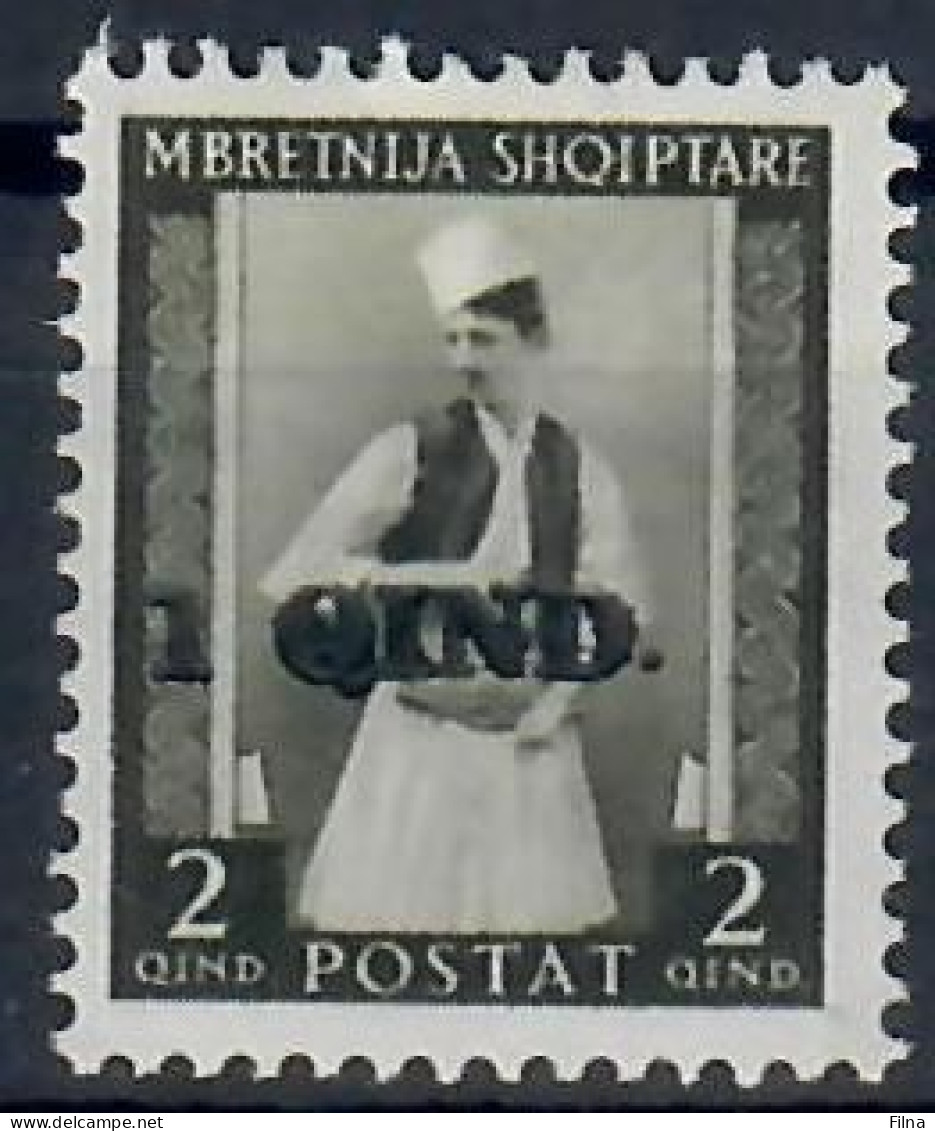 ALBANIA 1942 REGNO DI VITTORIO EMANUELE III FRANCOBOLLO DEL 1940 SOPRASTAMPATO MH/* - Albania