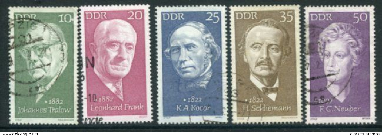 DDR / E. GERMANY 1972 Personalities Used.  Michel 1731-34 - Used Stamps